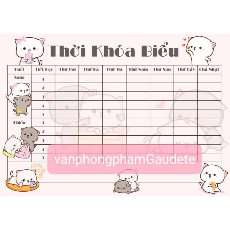 BẢNG THỜI KHÓA BIỂU ĐỘC QUYỀN