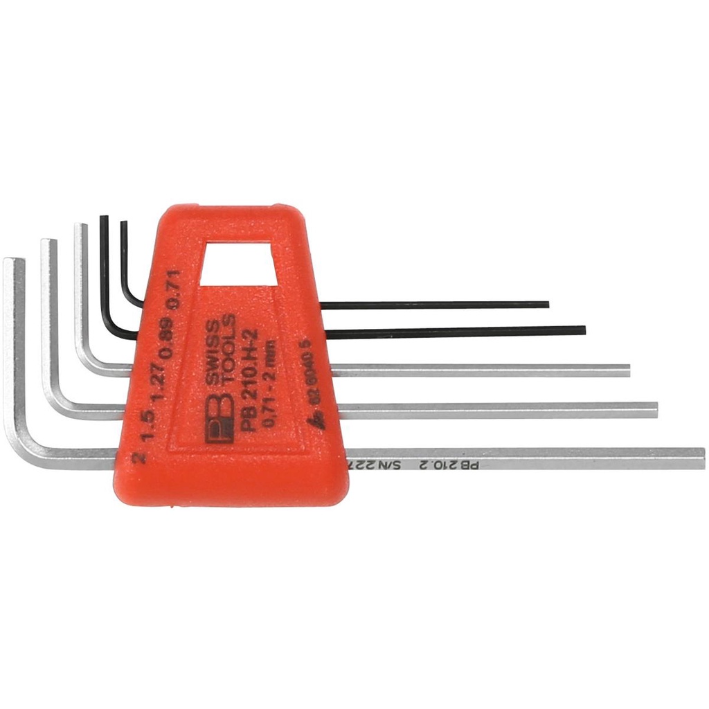 BỘ LỤC GIÁC DÁNG L PB SWISS TOOLS THÂN MẠ CHROME 5 CÂY TỪ 0.7 - 2