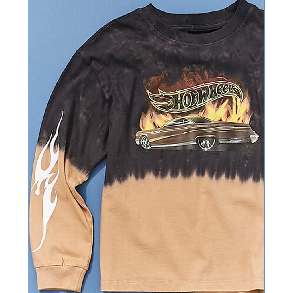 Áo thun tay dài Bleach Dye FOREVER 21 X HOT WHEEL chính hãng