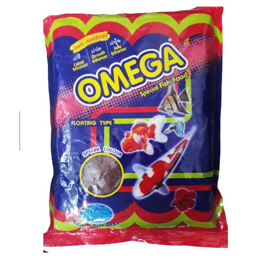 [Mã 159FMCGSALE giảm 8% đơn 500K] Thức Ăn Cá Omega 500g - Cám Cá Cảnh