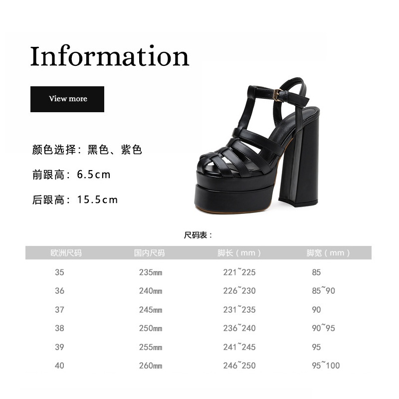 Giày Sandal Cao Gót Dày Cài Khóa Phong Cách La Mã Thời Trang Xuân Hè Hàng Mới 2022 Dành Cho Bạn Nữ