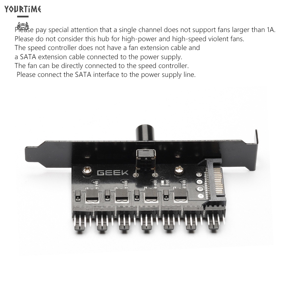 Bộ chia quạt tản nhiệt HUB 1 sang 7 12V 4 Pin 3 Pin
