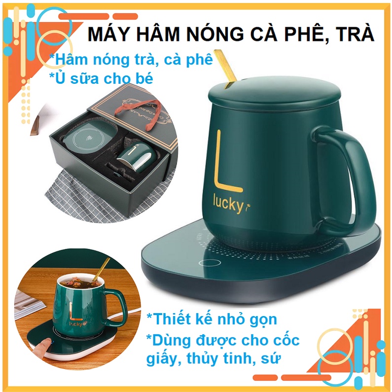 Máy Hâm Nóng Sữa, Đồ Uống, Cafe, Đồ Ăn Dặm Cho Bé, Chất Liệu Sứ Cao Cấp, Tặng Kèm Thìa Siêu Tiện Dụng sang trọng