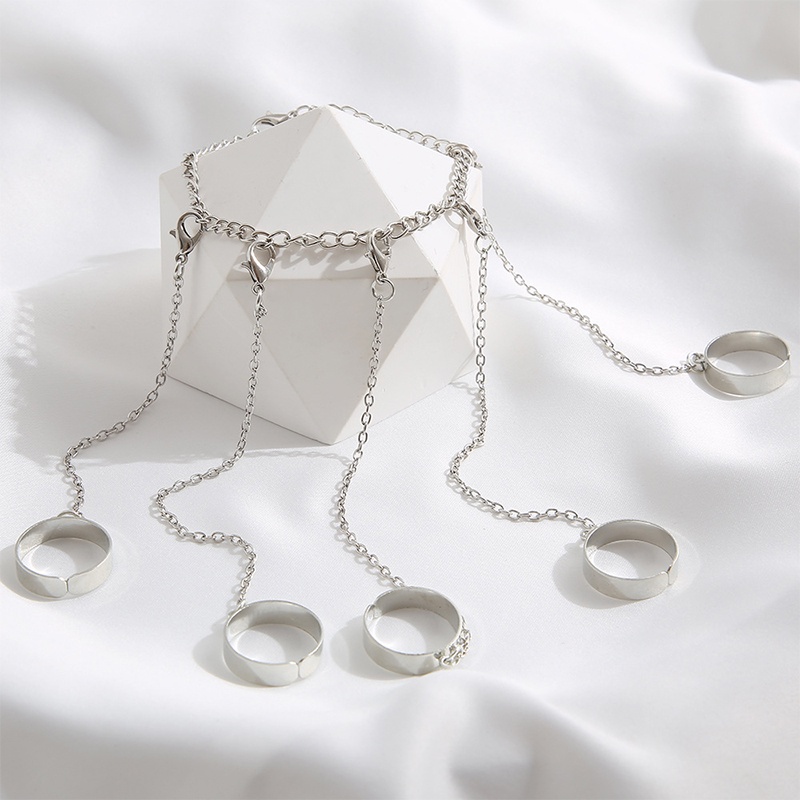 Bộ Nhẫn Và Vòng Tay Kim Loại Thời Trang Cho Nữ timetunnel