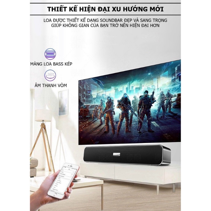 Loa Bluetooth A36-Âm Thanh Vòm Tương Thích Mọi Thiết Bị-Bass Cực Mạnh-Dung Lượng Pin Khủng-Bảo Hành 12 Tháng