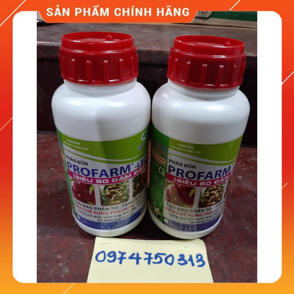 PHÂN BÓN LÁ SIÊU BO ĐẬM ĐẶC PROFARM- LBOR- KÍCH THÍCH RA HOA ĐẬU QUẢ CHAI 500ML