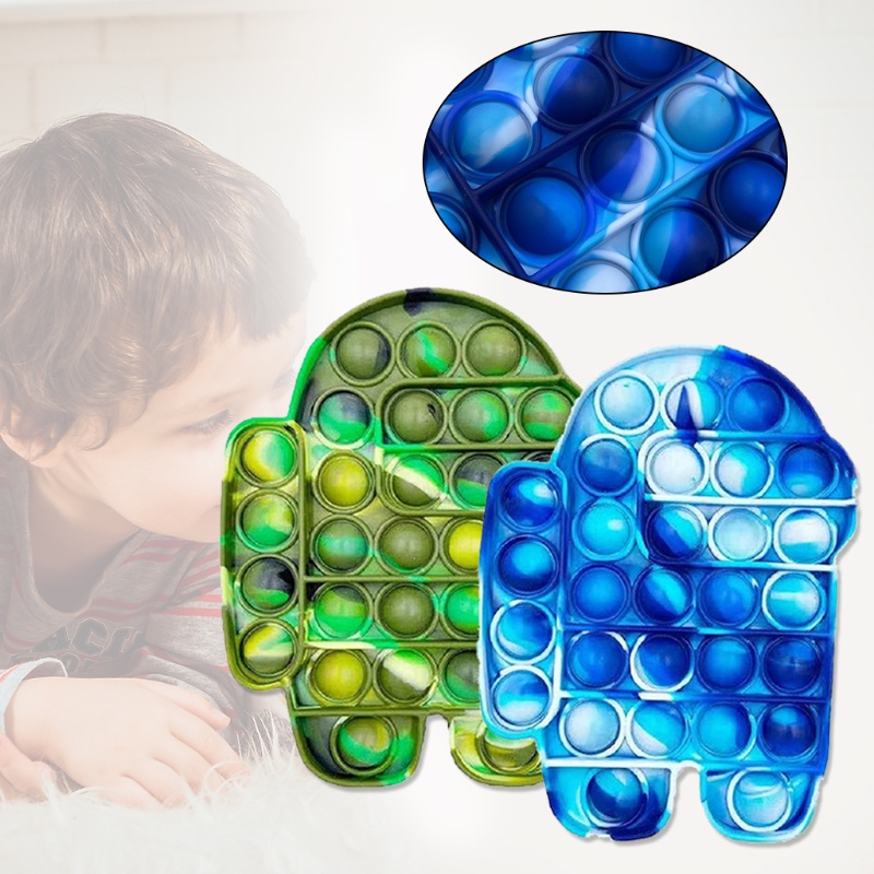 1 / 2 Đồ Chơi Con Quay Bằng Silicone Màu Xanh Lá Cây