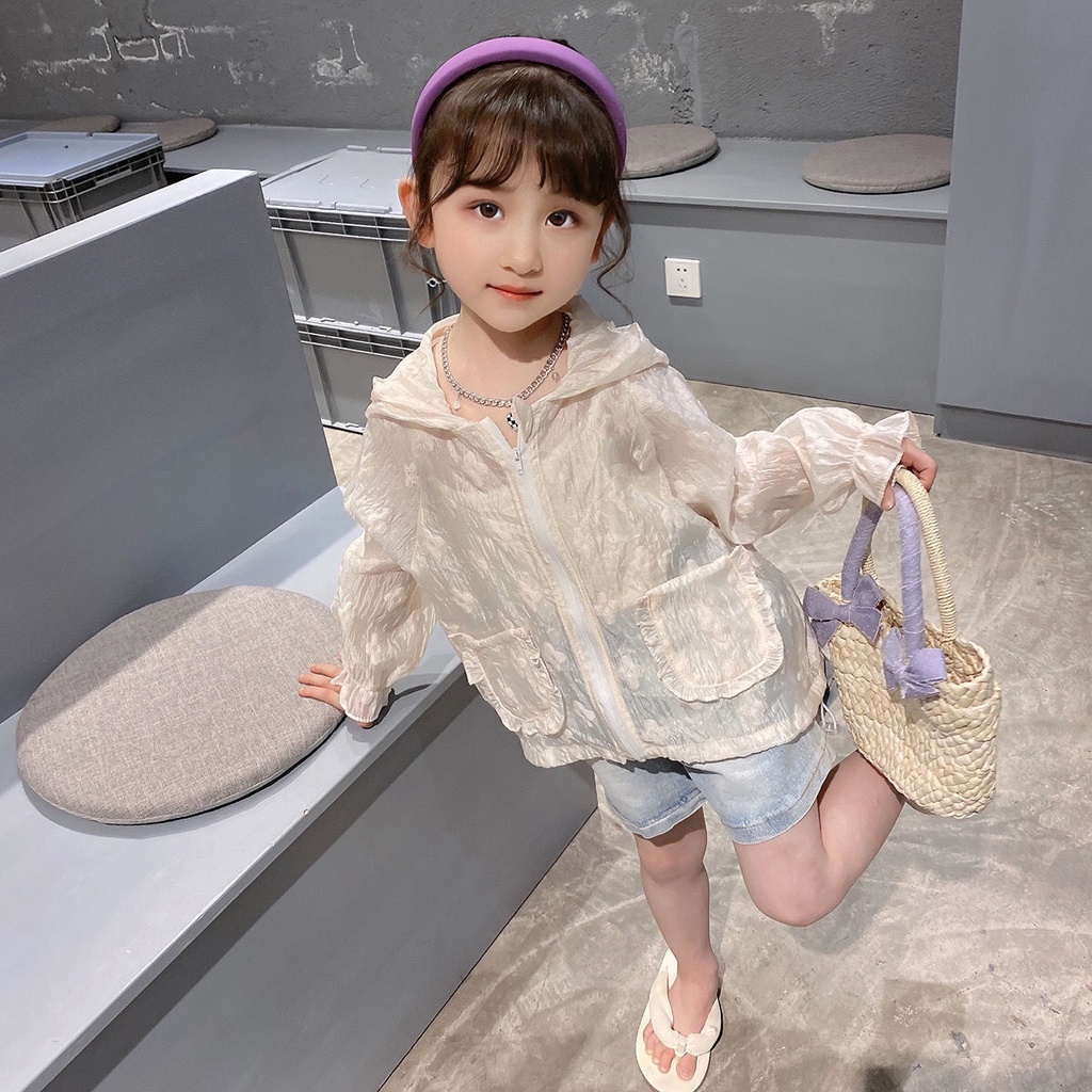 [Babycat] Áo Khoác Chống Nắng Vải Mỏng Thoáng Khí Phong Cách Nhật Bản Hàn Quốc Thời Trang Xuân Hè Hàng Mới Dành Cho Bé Gái 2022