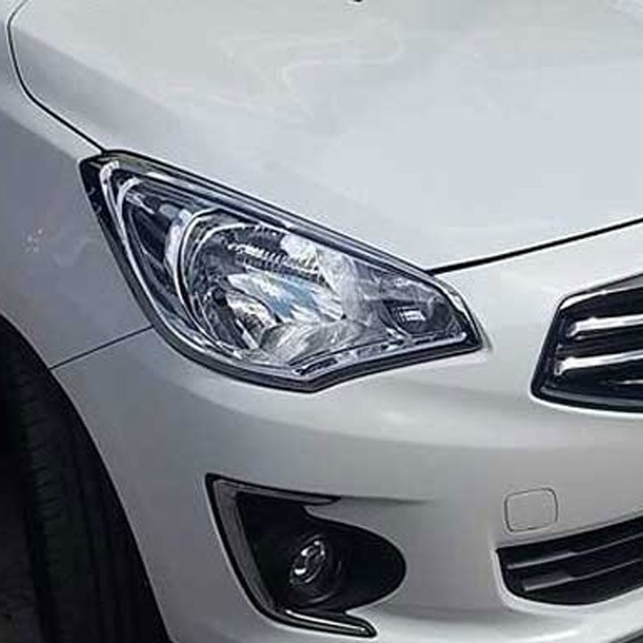 [Attrage 2015-2019] Ốp Viền Đèn Pha, Hậu Mạ Crom Cho Xe - Mitsubishi Attrage 2015-2019