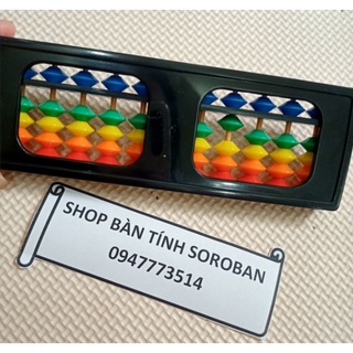 Bàn tính sắc màu 11 cột Soroban (tặng kèm file hướng dẫn học)
