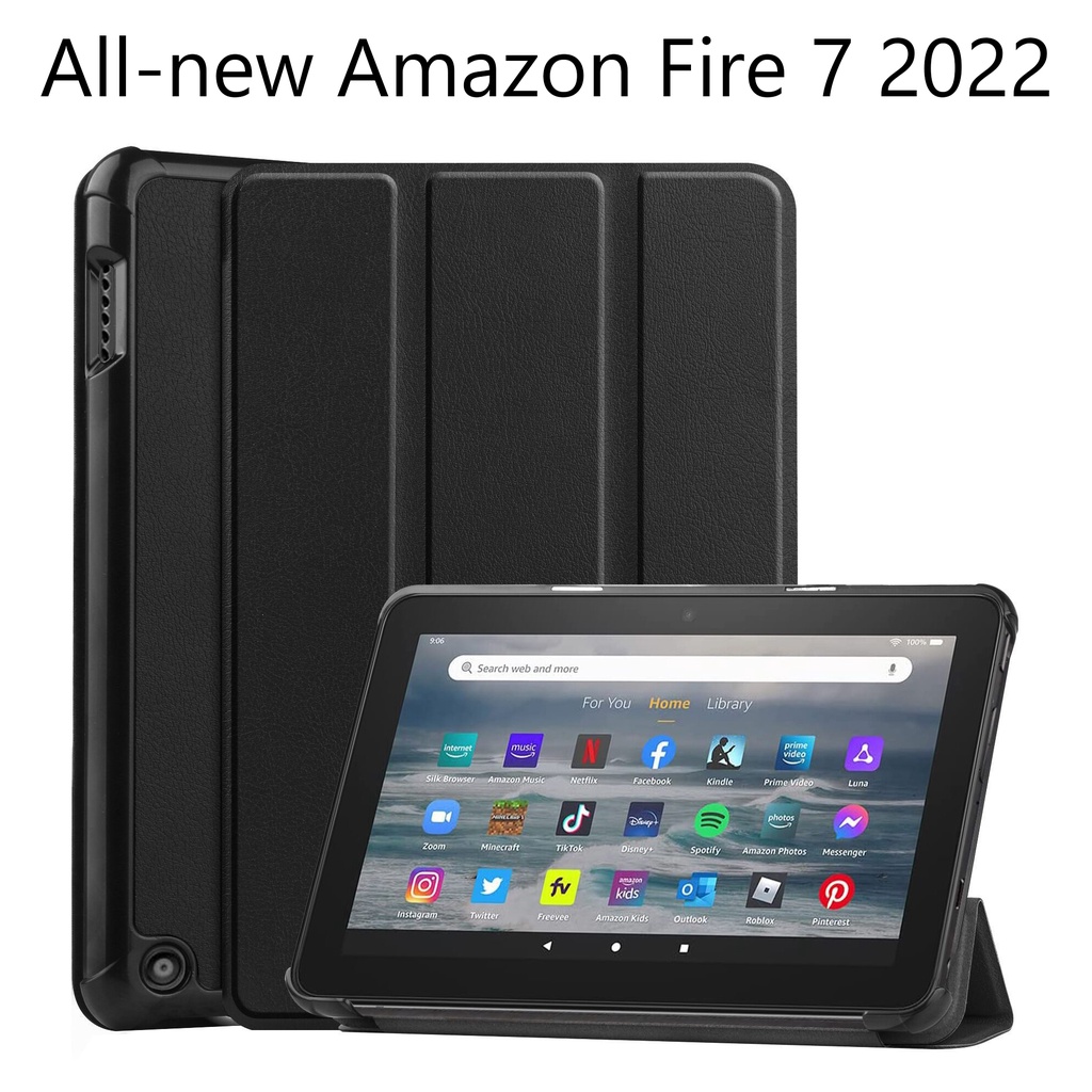 Bao Da Cover Cho All-new Amazon Kindle Fire 7 2022 Hỗ Trợ Smart Cover Máy Tính Bảng