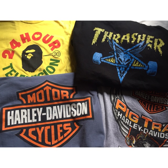 Thun 2hand Bape Thrasher harley davidson