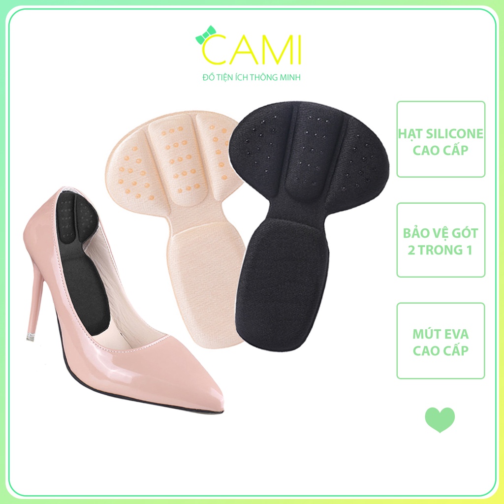 1 cặp lót giày hình con sò 2 trong 1 bảo vệ gót chân, chống trầy gót, dễ dàng di chuyển - cami - CMPK274