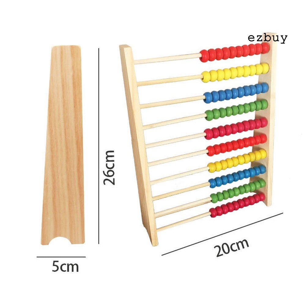 Bàn Tính 10 Hàng Bằng Gỗ Dành Cho Bé Học Toán