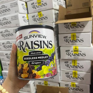 Nho khô mỹ không hạt sunview raisins 425g