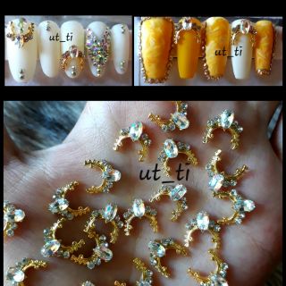 Phụ kiện charm đá ánh 7 màu nail mã 27