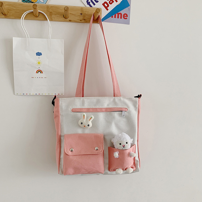 Túi xách nữ cỡ lớn bằng vải canvas thiết kế đơn giản thời trang