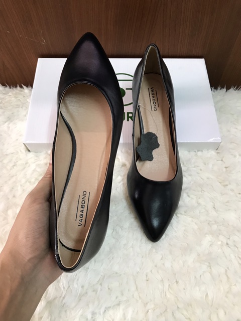 Công sở gót vuông 3cm Vagabond VNXK da thật