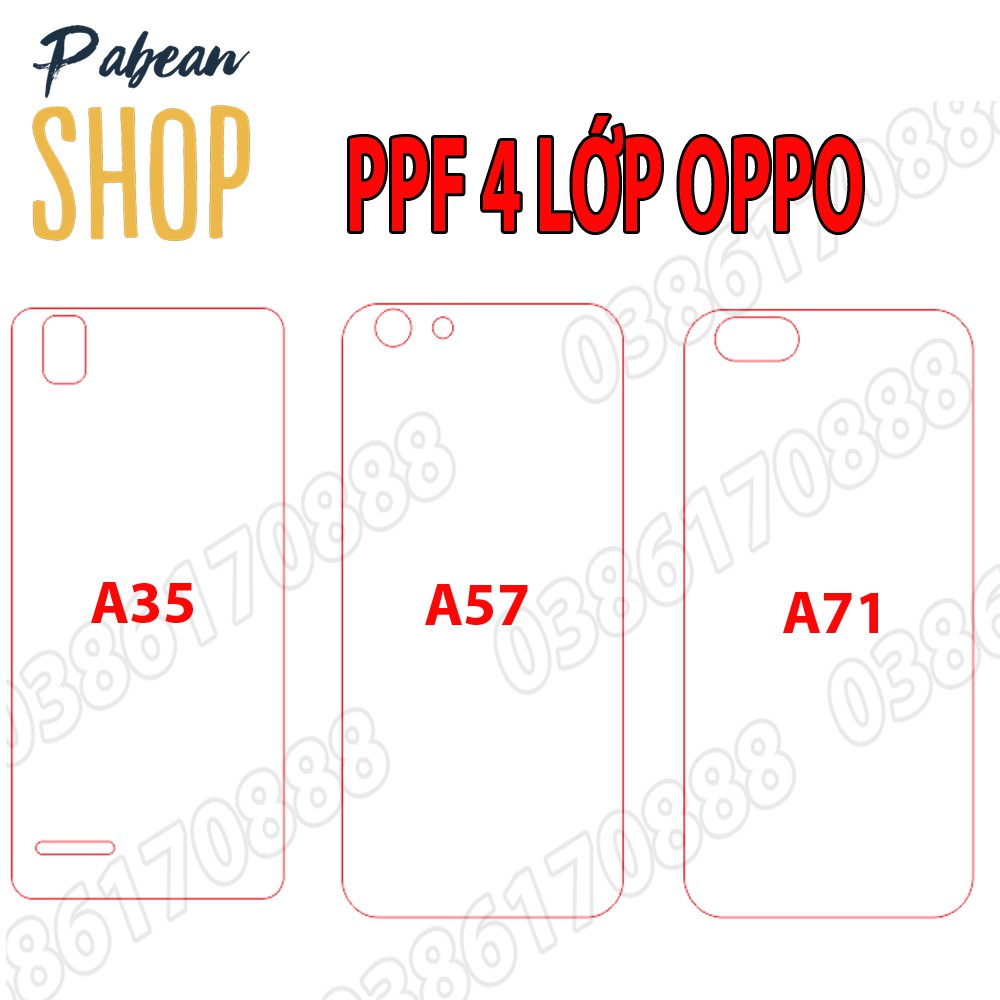 Dán lưng PPF 4 lớp chống va đập cho OPPO A35 / A57 / A71