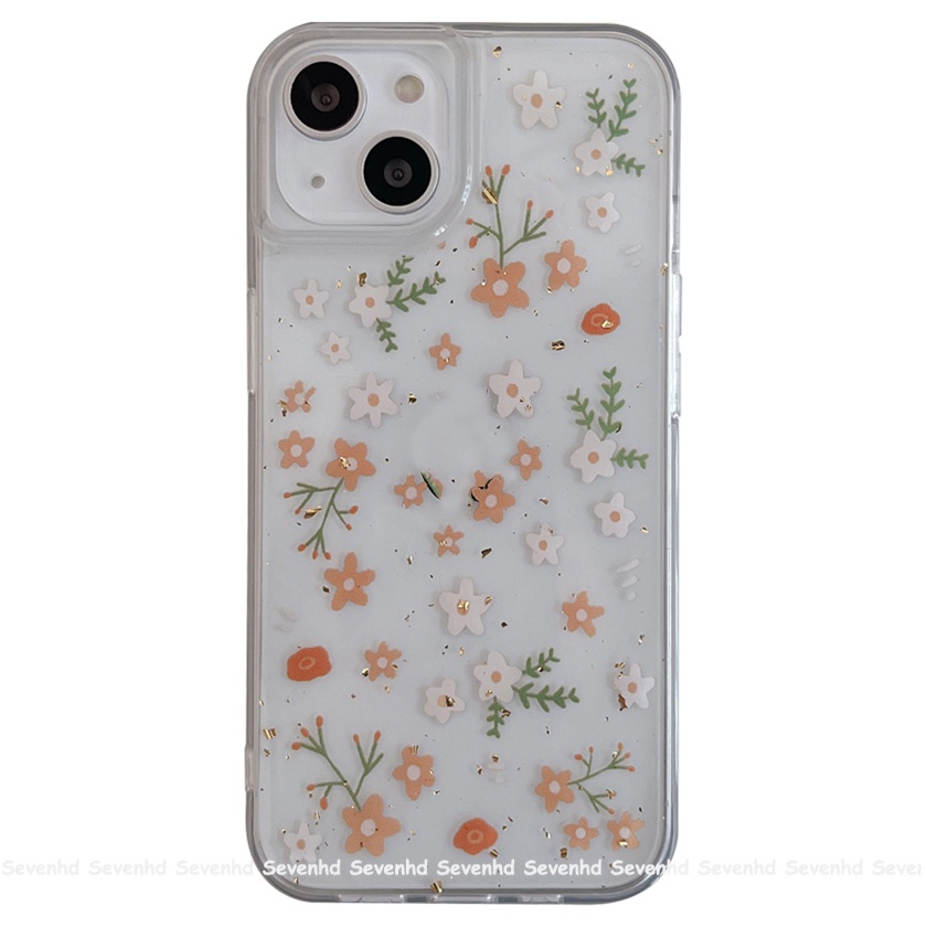 Ốp Điện Thoại Họa Tiết Đôi Mắt &amp; Hoa Nhỏ Xinh Chất Lượng Cao Cho iPhone 13 12 11 Pro Max SE2020 X XR Xs Max 7 8 6 6s Plus
