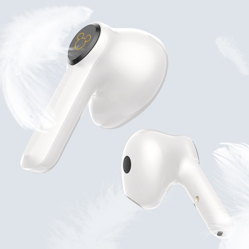 Disney Mickey Minnie Earphone màu hồng Bluetooth 5.2 TWS Tai nghe không dây ồn Tai nghe micro Tai nghe trò chơi Bluetooth Chất lượng âm thanh cao Tai nghe khử tiếng ồn