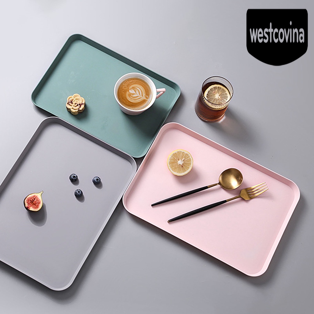 [Hot]☀ Khay Nhựa Đựng Trái Cây Hình Chữ Nhật Phong Cách Bắc Âu