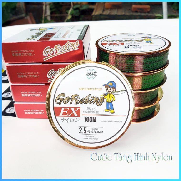 Cước câu cá tàng hình Nylon Gofishing tải cá tốt dùng làm trục câu DC-01