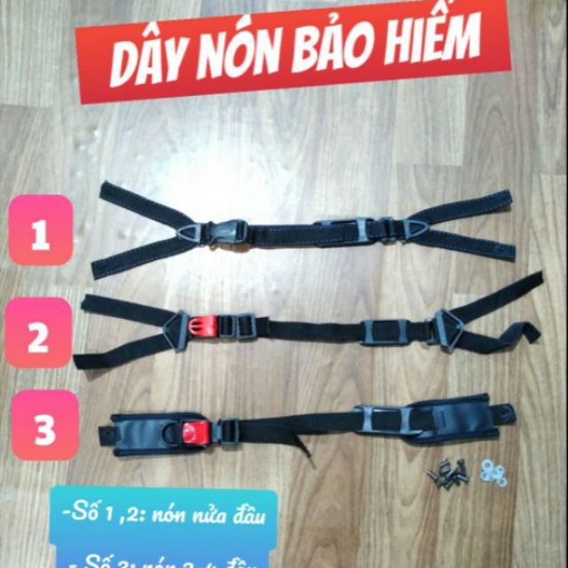 Dây thay mũ bảo hiểm 3/4 và 1/2