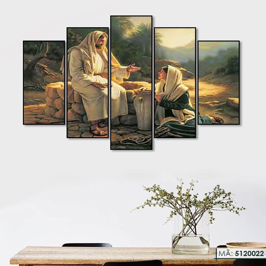 Tranh dán tường Chúa Giê-su Jêsus Công giáo treo tường trang trí nhà cửa phòng khách ngủ ăn cầu thang - 5120022