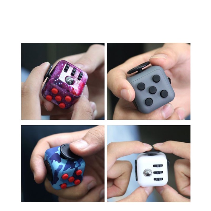 Fidget Cube - Xúc Sắc Rubic - Khối Lập Phương Thư Giãn Xả Stress, Tăng Tập Trung, Chống Bứt Rứt (Tặng kèm Bag Authentic)