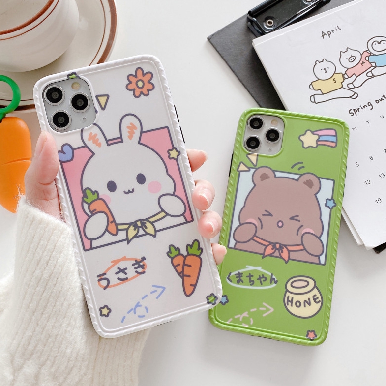 Ốp iphone - Ốp lưng imd new Thỏ và gấu cute 6/6s/6plus/6splus/7/8/7plus/8plus/x/xs/xsmax/11/11promax - Awifi Case R3-2 | BigBuy360 - bigbuy360.vn