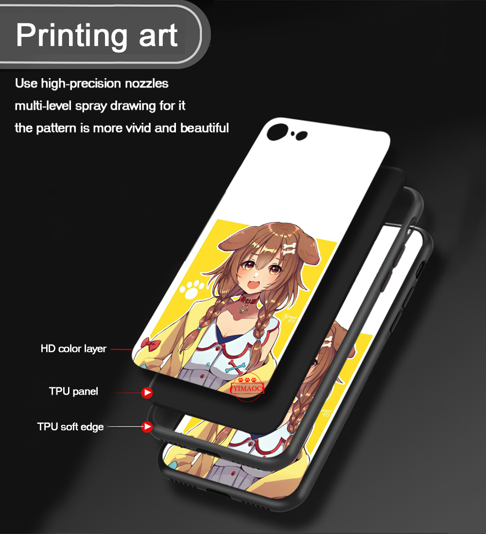 Samsung Note 8 9 10 Plus Lite 20 Ultra S6 Edge J7 Core Soft Case 35ER Inugami Korone Hololive anime manga