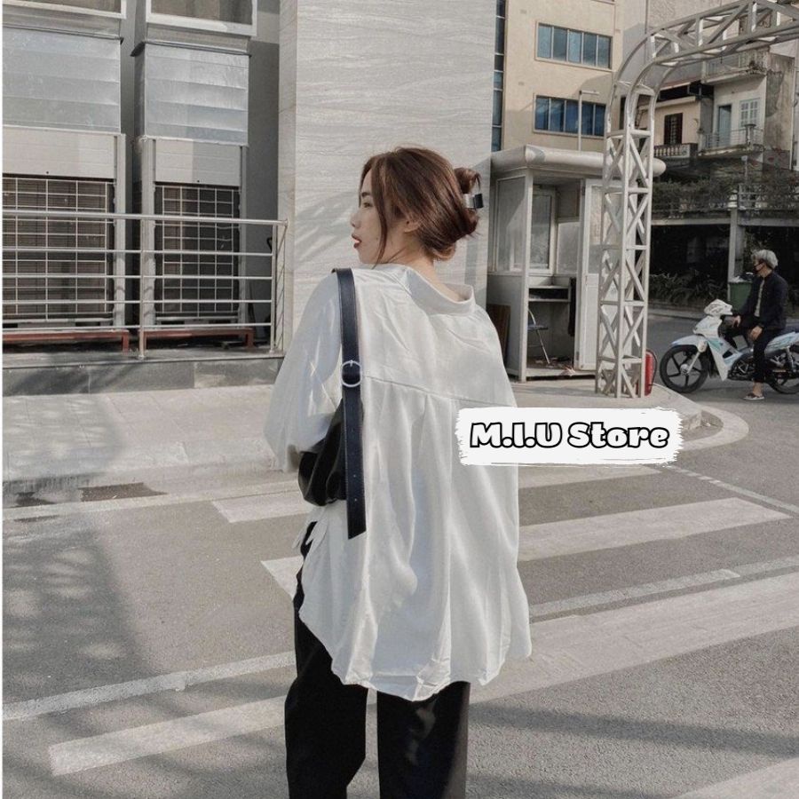 Áo Sơ Mi Cổ Đức Dài Tay Vạt Bầu Thắt Nơ Chất Lụa Trượt Tằm Siêu Mát