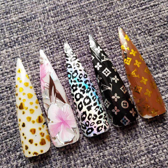 Foi dán móng tay nail mẫu hình lv