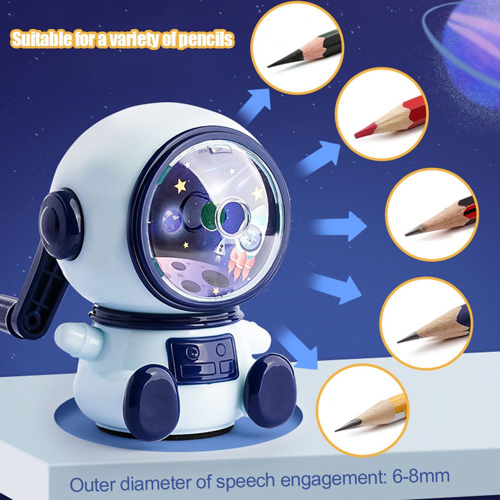 Đồ Chuốt Bút Chì Tự Động Hình Phi Hành Gia Hoạt Hình Có Thể Điều Chỉnh Cho Văn Phòng Ốp