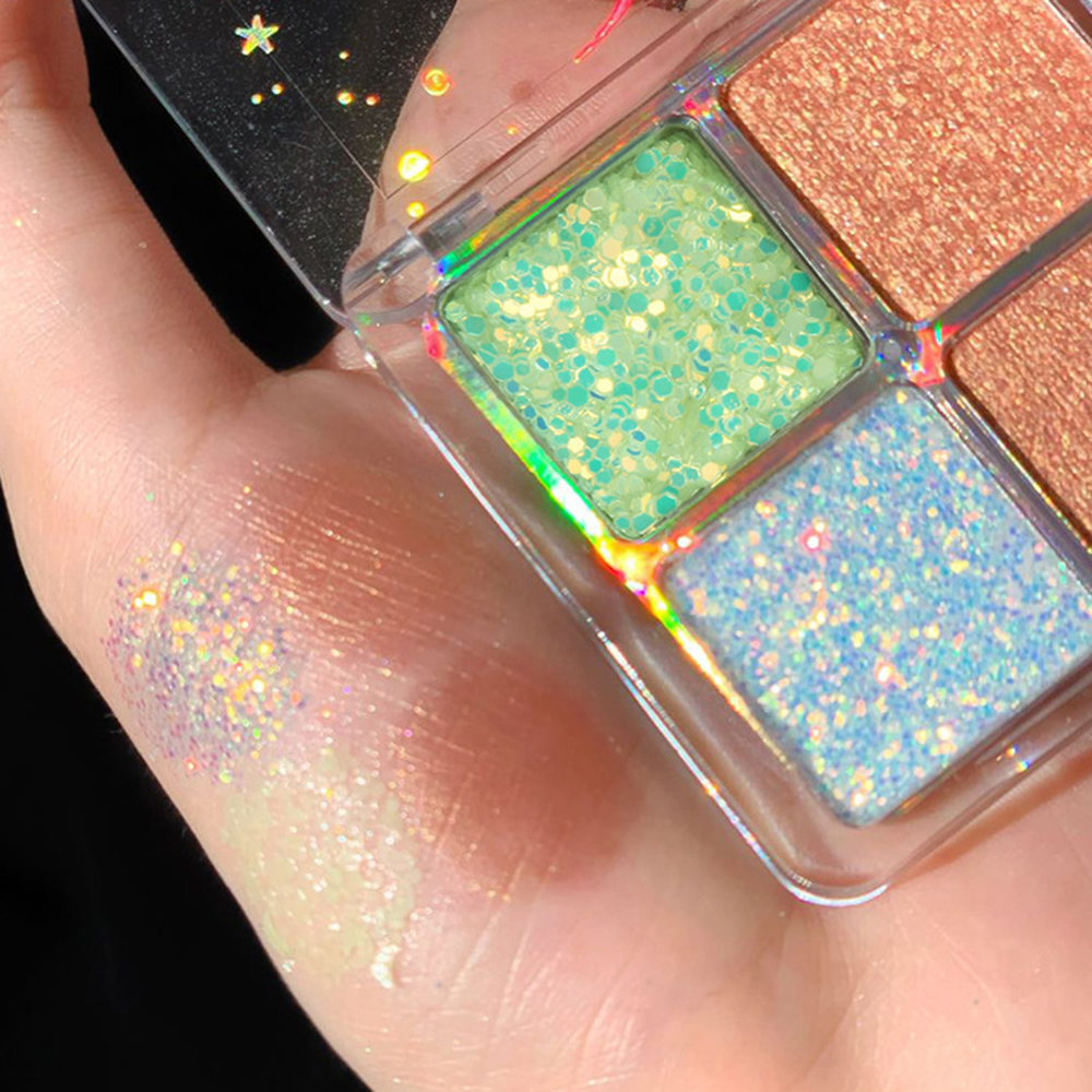 Bảng phấn mắt 4 màu sắc ánh ngọc trai lấp lánh trang điểm lâu trôi thời trang | BigBuy360 - bigbuy360.vn