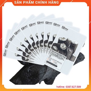 [Hàng chính hãng] Bộ 10 miếng mặt nạ Than hoạt tính làm sạch da kiềm dầu Charcoal Natural Herb Mask Pack Hàn Quốc 23ml
