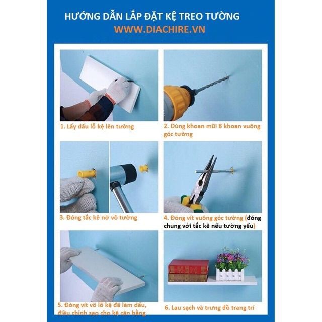 Kệ treo tường 40,50-20cm gỗ lõi xanh thái lan chống ẩm