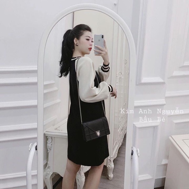 VÁY SUÔNG UMI TAY BE BO KẺ CHO MẸ VÀ BÉ | BigBuy360 - bigbuy360.vn