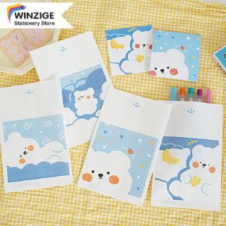 Winzige túi giấy mini đựng quà túi giấy gói hàng cute Túi giấy đựng bánh kẹo/quà hình gấu & đám mây dễ thương