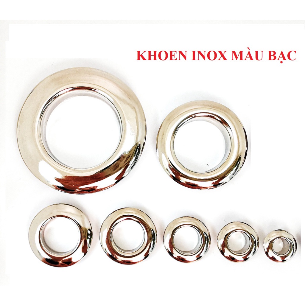 Khoen ore mắt cáo Bằng hợp kim chống gỉ cao cấp Sáng bóng Nhiều size Bịch 20 cái Có long đền Phụ liệu may mặc túi xách