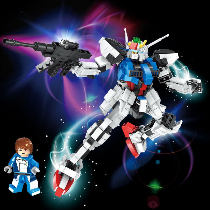 △Mô hình mech rô bốt phiên bản Gundam Q tương thích với bộ lắp ráp Lego khối xây dựng phát triển trí thông minh