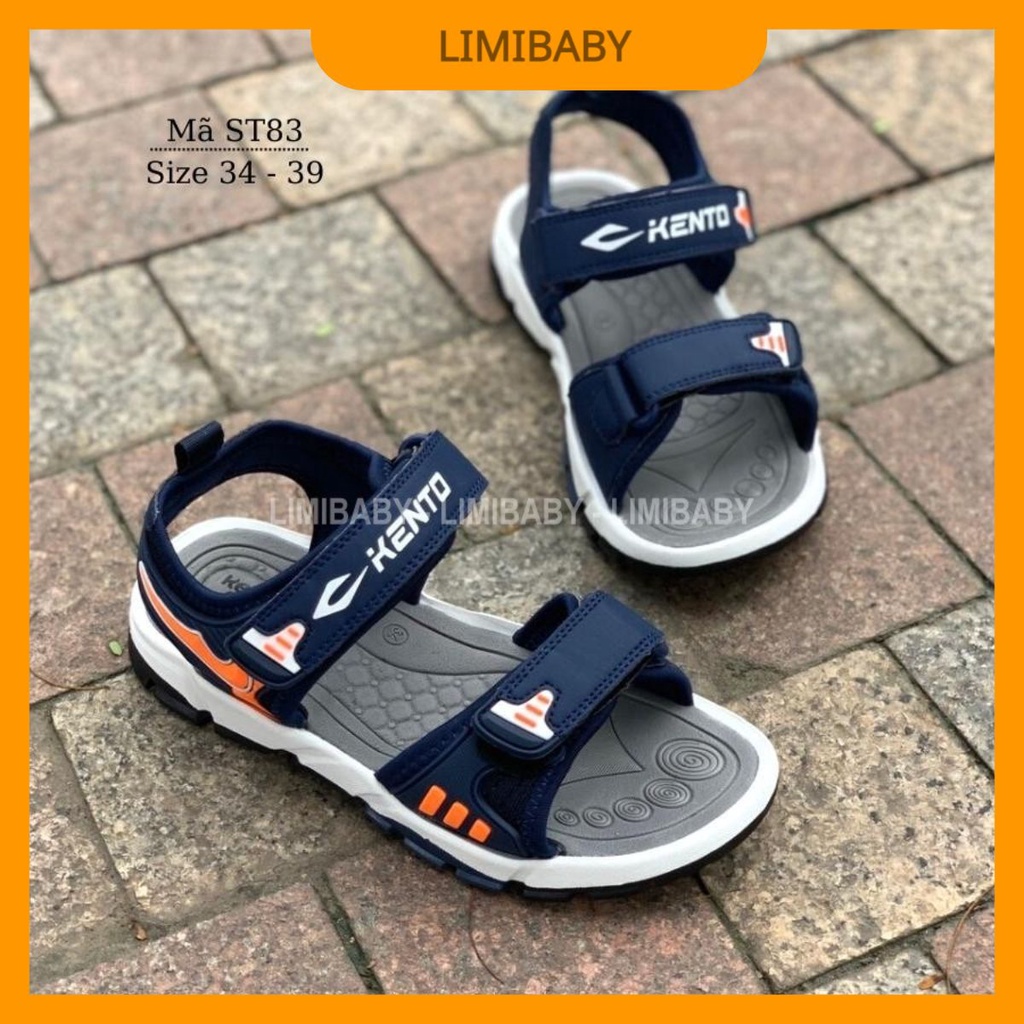 Sandal bé trai quai ngang thể thao năng động và cá tính hãng Kento cho trẻ em học sinh tiểu trung học 7 - 12 tuổi ST83