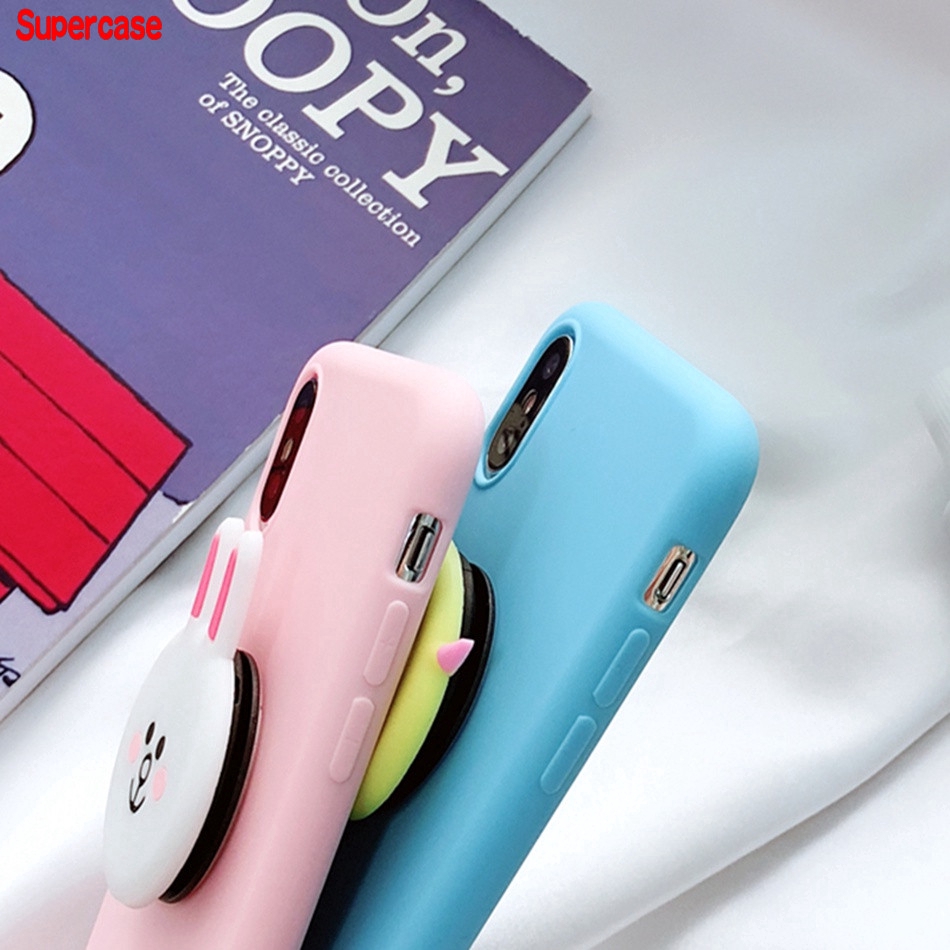 Xiaomi Mi 9T Pro A2 Lite CC9 Max 3 Note 3 Play F1 Mix 3 2S 2 Case Bear cute stand soft rabbit cover cartoon holder case