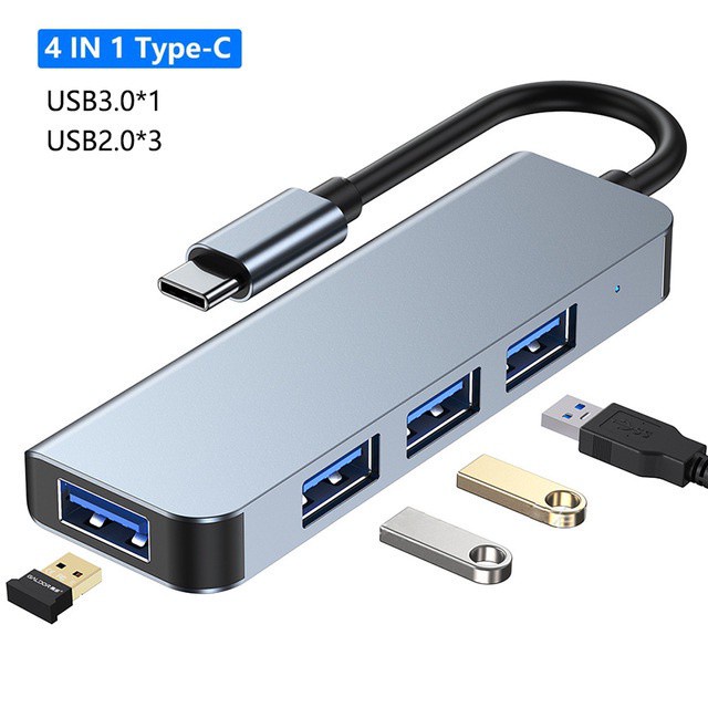 Bộ chia cổng GOOJODOQ USB Type C 11 trong 1 RJ 45 VGA sang HDMI 4K Lan Ethernet HDTV hỗ trợ thẻ SD TF