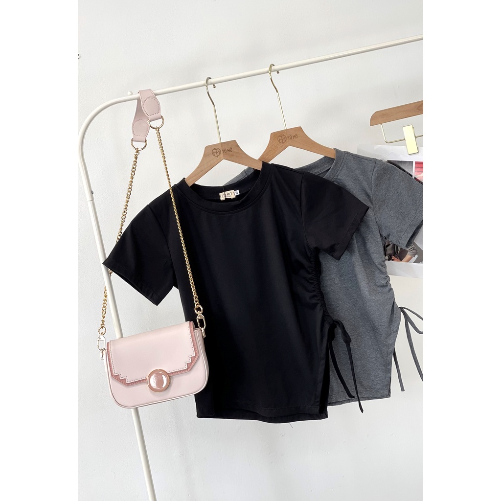 Áo Bigsize Nữ Tú Mỡ Áo Bigsize Thiết Kế Thon Gọn Tôn Dáng Dễ Phối Đồ Áo thun thắt dây Đủ size 45-85kg AT0009
