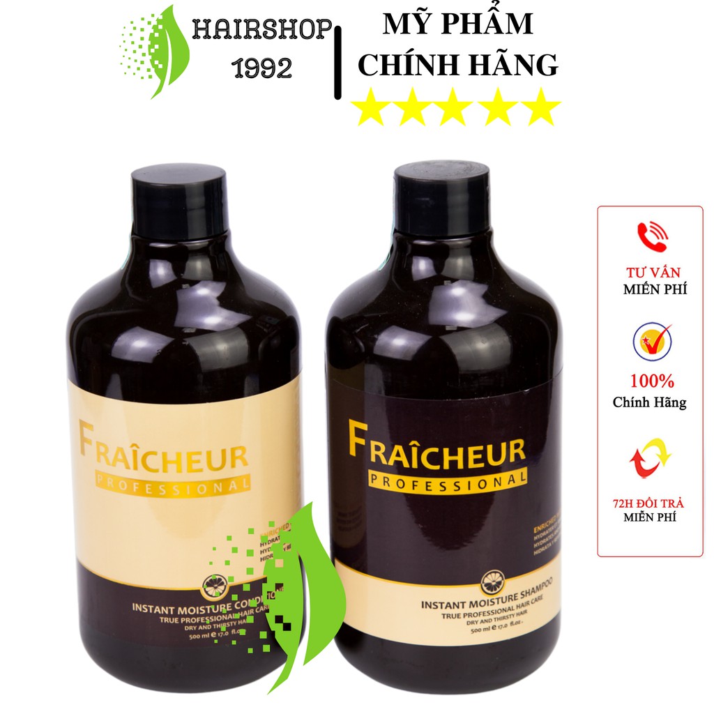 Cặp Dầu Gội Dầu Xả Fraicheur Dưỡng Ẩm Phục Hồi Tóc Hương Nước Hoa - Bộ Dầu Gội 500ml