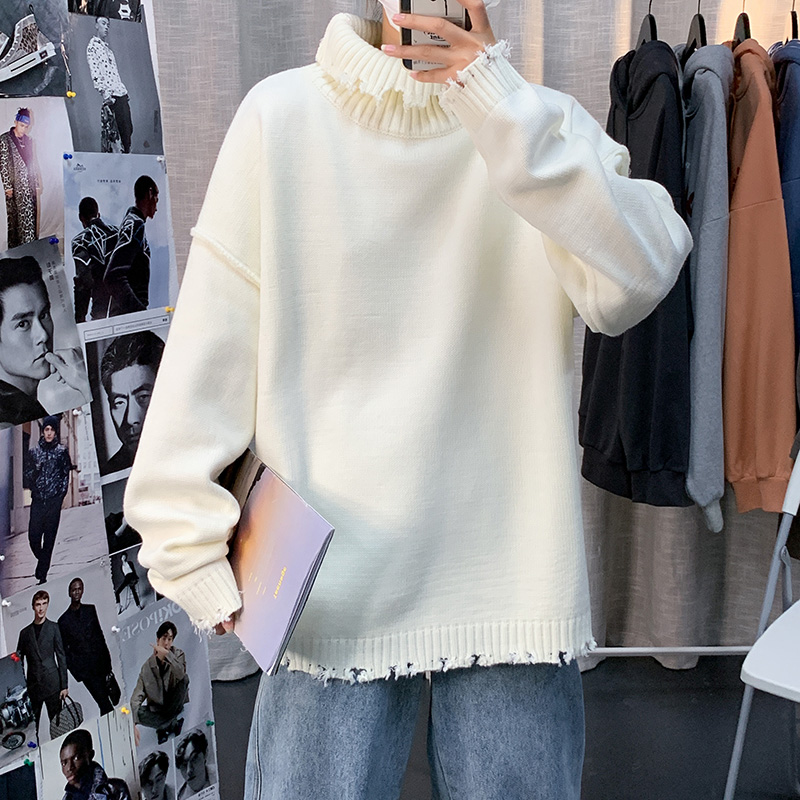 Áo Khoác Sweater Cổ Cao Dáng Rộng Chất Liệu Dày Dặn Trẻ Trung Năng Động