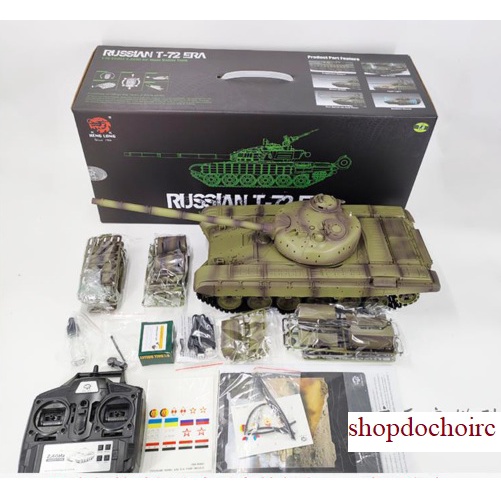 Xe tank Henglong 3939-2 điều khiển từ xa Phiên bản cơ bản mô phỏng xe tạnk T72 nga