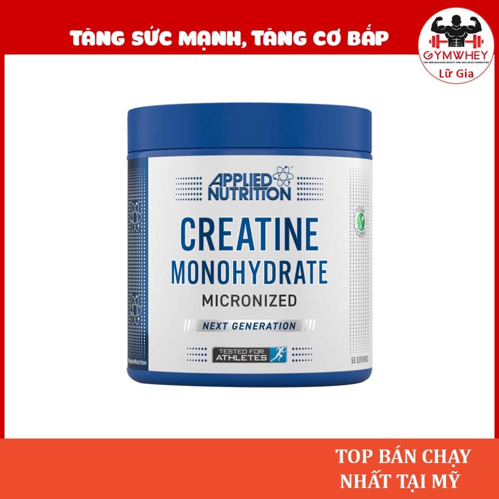 Creatine Hỗ Trợ Tăng Sức Mạnh Applied Nutrition Creatine Monohydrate Powder 250g ( 50 lần dùng)